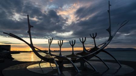 Island Sun Voyager Monument in Reykjavik